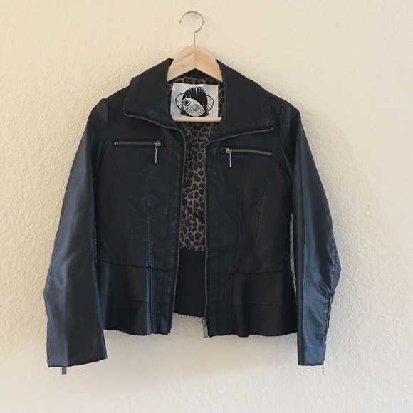 Sugarfly Faux Leather Jacket - Picture 2 of 6